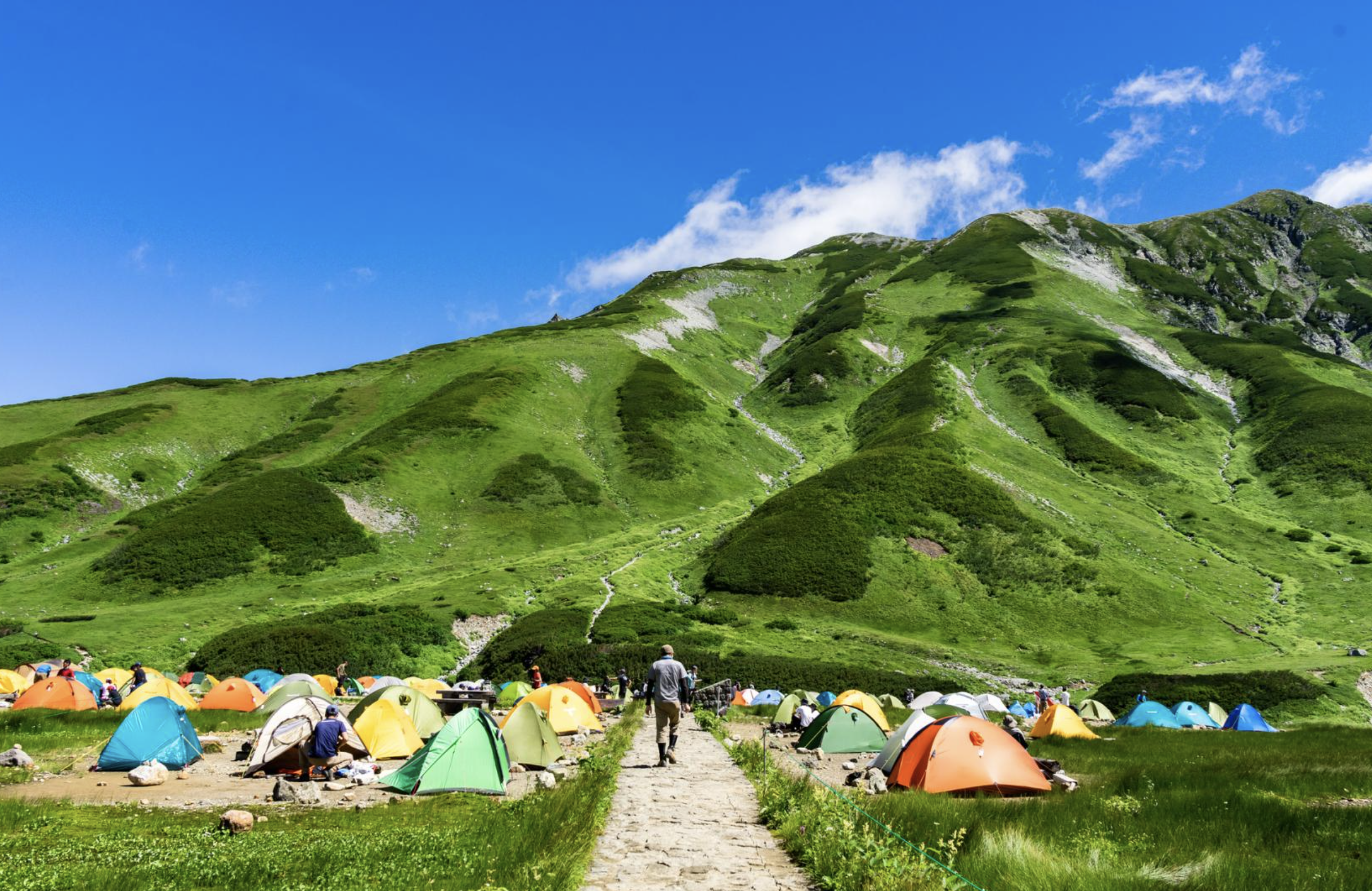 「富山雷鳥沢キャンプ場」登山