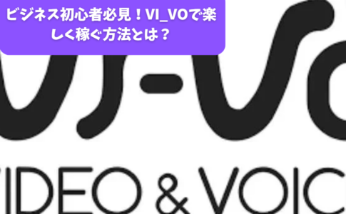 ビジネス初心者必見！VI_VOで楽しく稼ぐ方法とは？